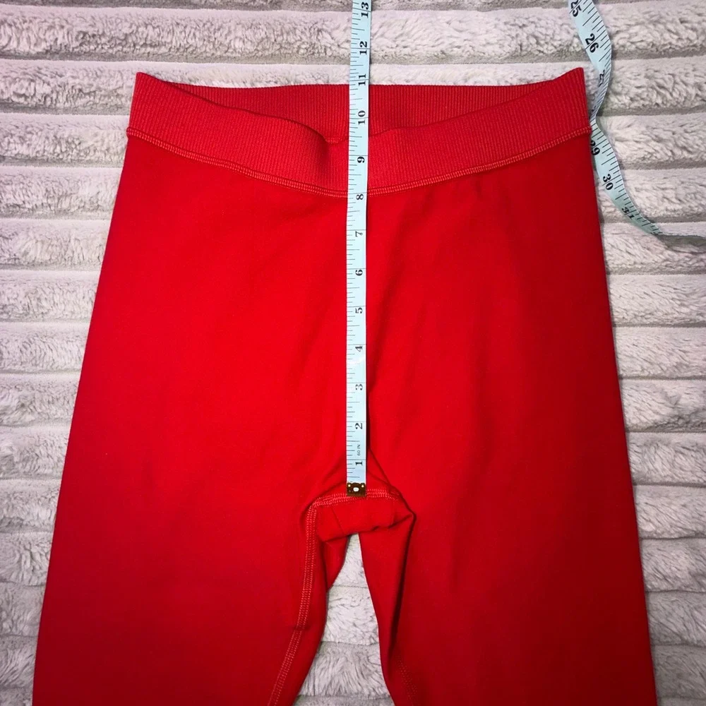 Alo Yoga Women Small Alosoft High-Waist Iconic 90's Capri Red Legging Long Short
